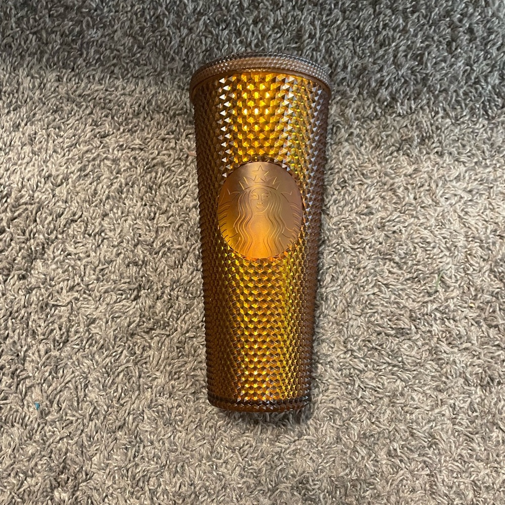 Starbucks Metallic Gold Textured Tumbler